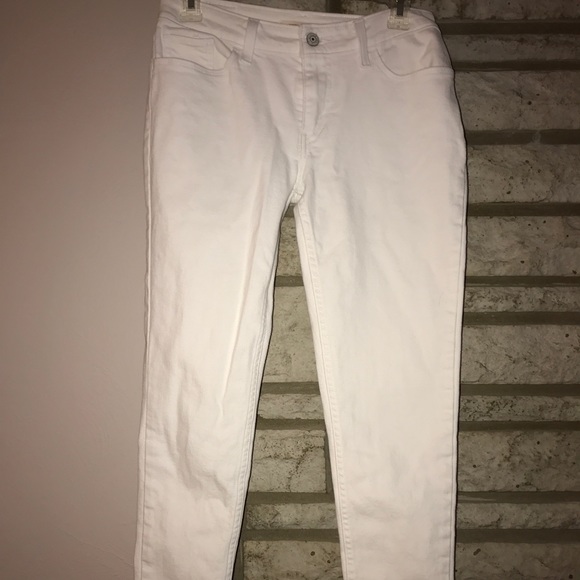 levi's 535 super skinny jeans white